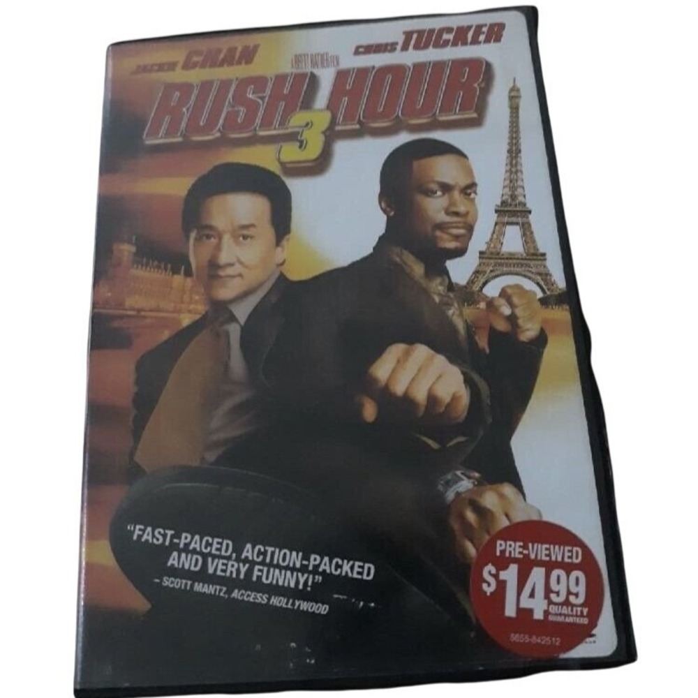 Rush Hour 3 DVD Jackie Chan Chris Tucker 2007‎ Action Comedy Movie